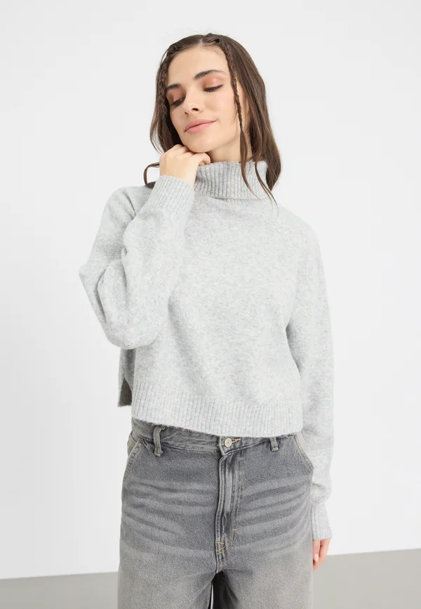 Strickpullover - mottled grey