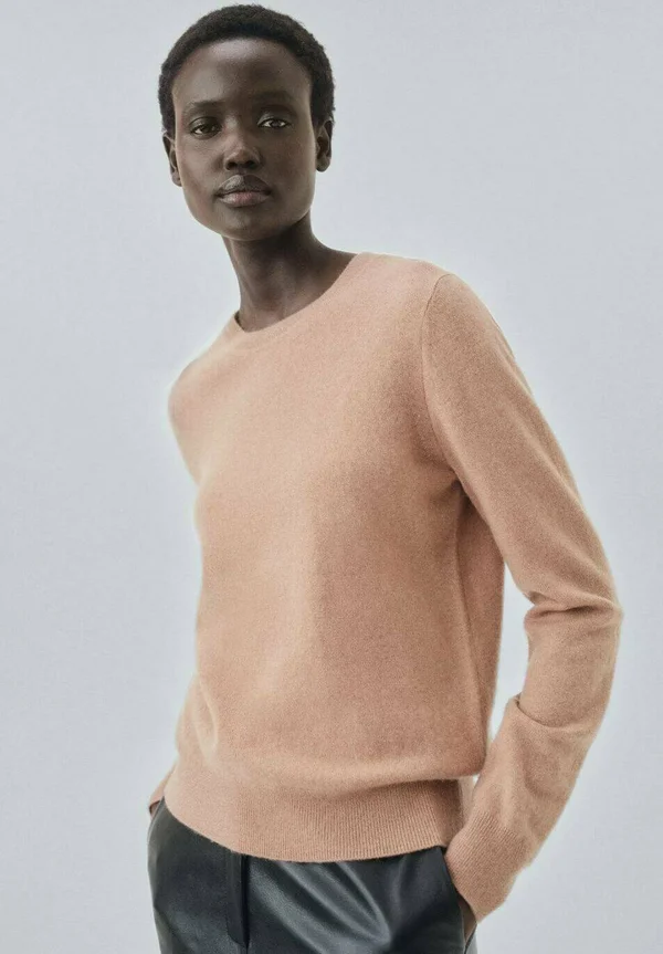 Strickpullover - mottled light brown