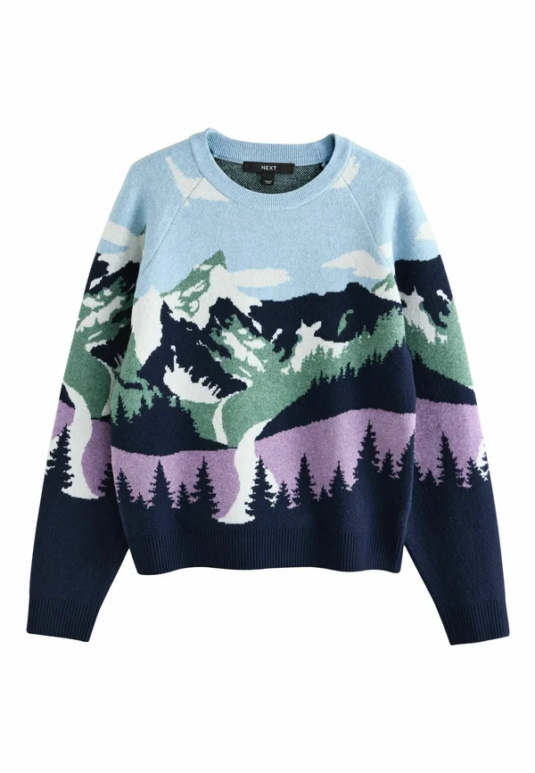 Strickpullover - multi landscape scene