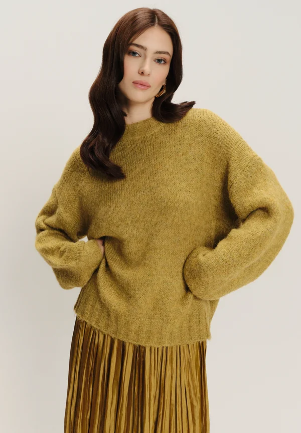 Strickpullover - mustard yellow