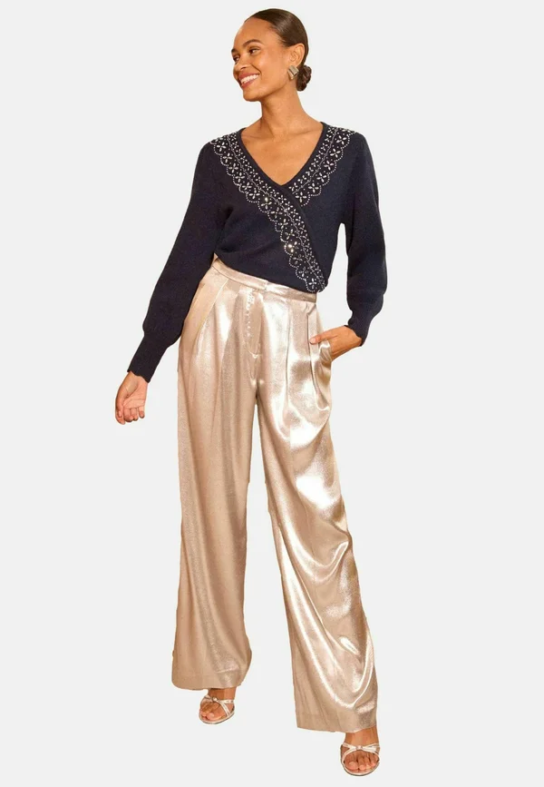 Strickpullover - navy blue embellished