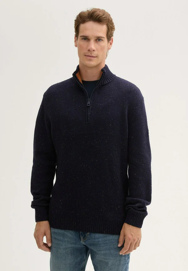 Strickpullover - navy melange multi neps