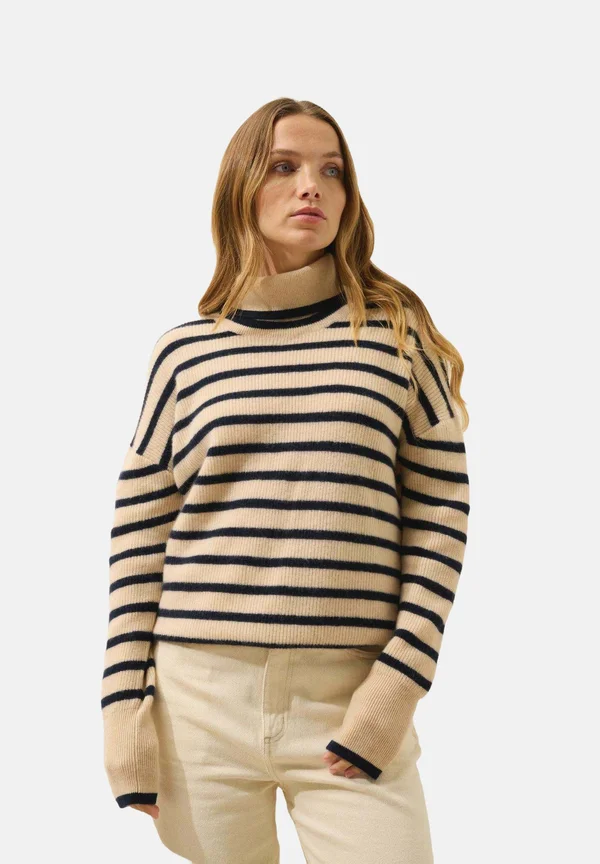 Strickpullover - navy sand