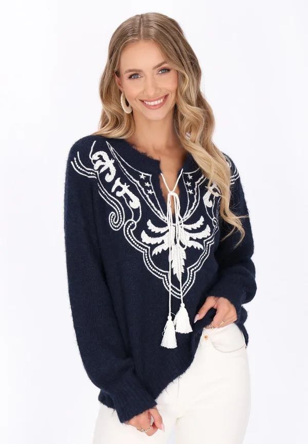 Strickpullover - navy