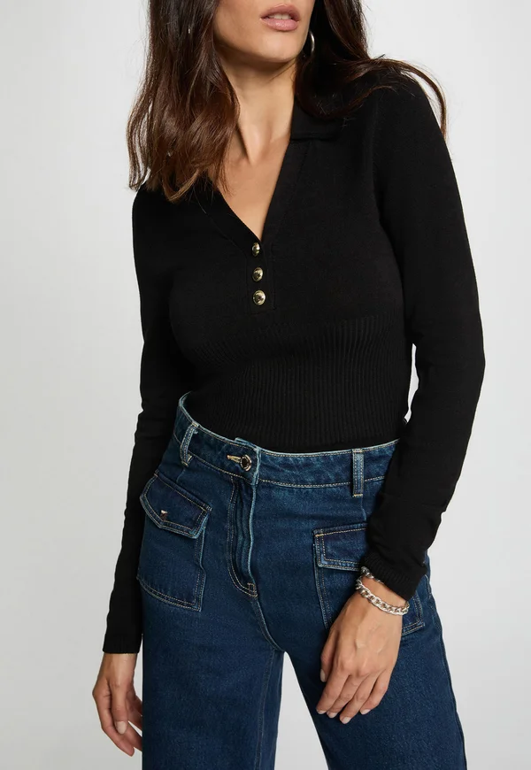 Strickpullover - noir