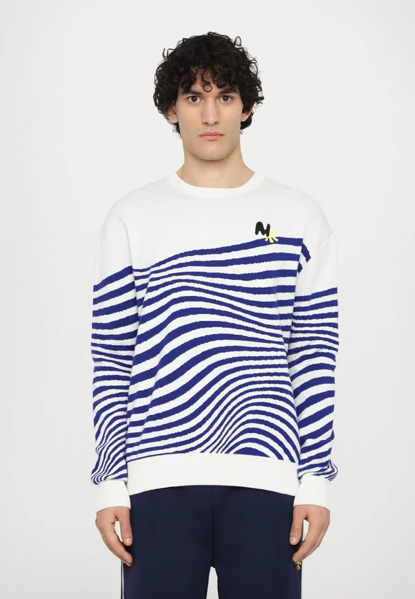 Strickpullover - off white/blue