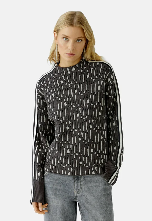 Strickpullover - offwhite black