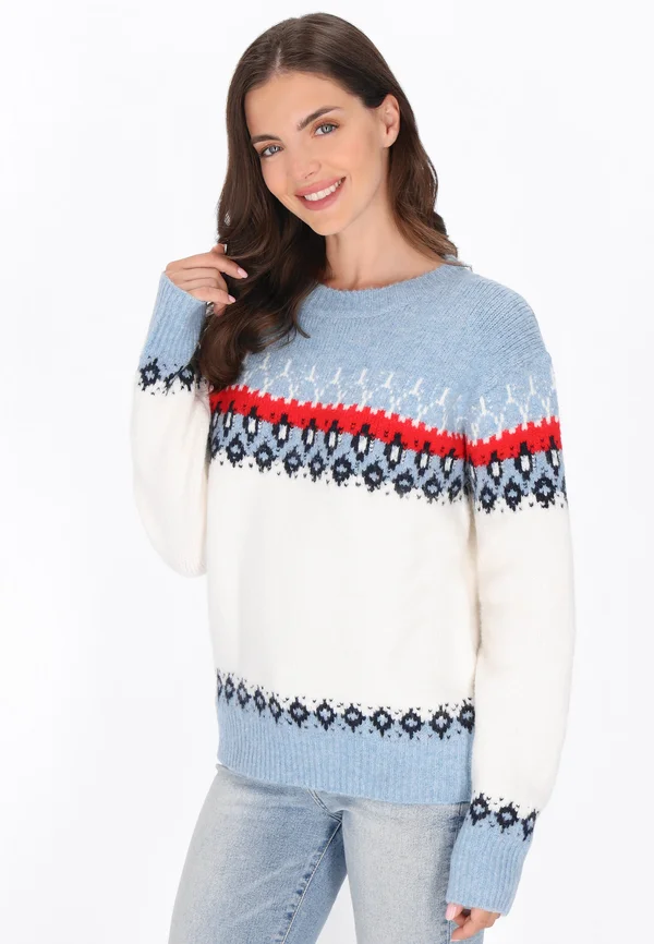 Strickpullover - offwhite multicolor