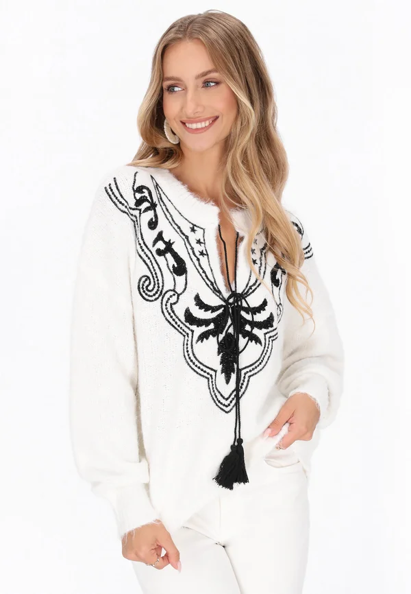 Strickpullover - offwhite