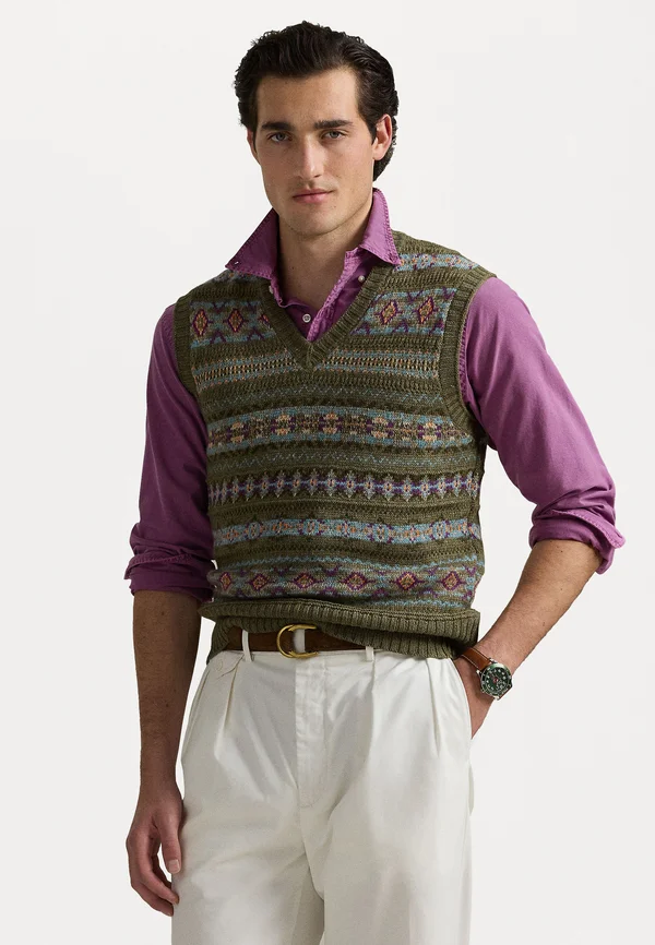Strickpullover - olive combo