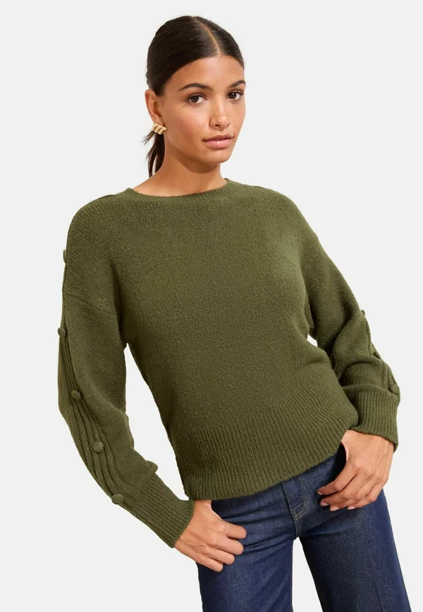 Strickpullover - olive green