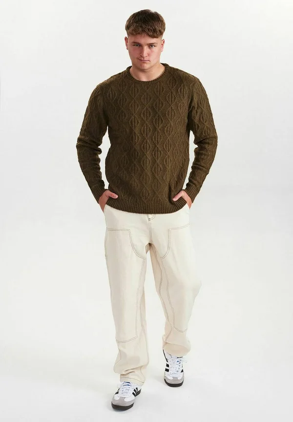 Strickpullover - olive green