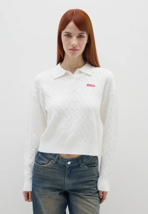 Strickpullover - optical white