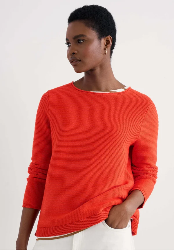 Strickpullover - orange mandarin