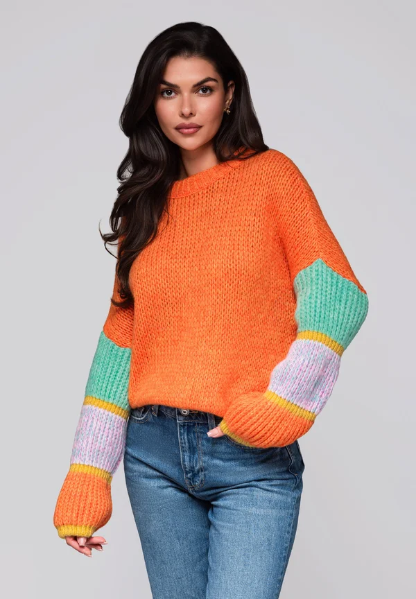 Strickpullover - orange