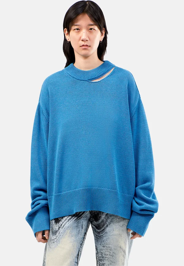 Strickpullover - pastel blau