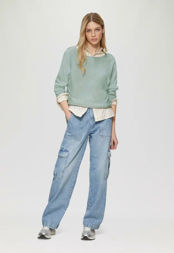 Strickpullover - pastelltürkis