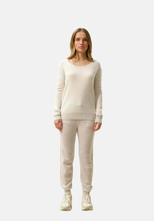 Strickpullover - pearl grey heather ivory