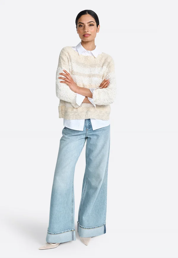 Strickpullover - pearl white