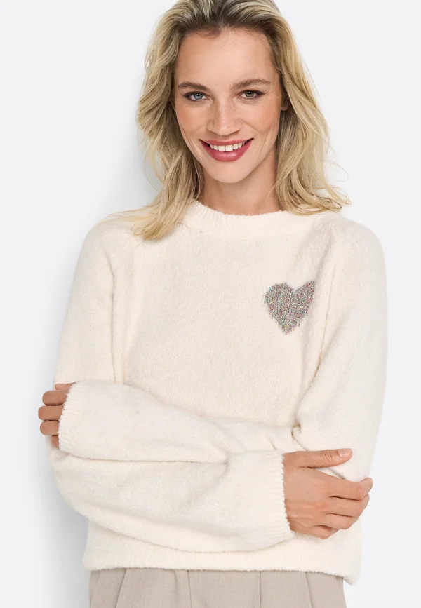 Strickpullover - pearl white