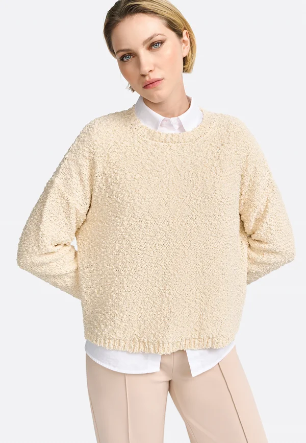 Strickpullover - pearl white