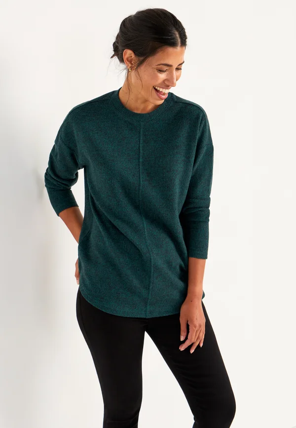 Strickpullover - petrol green