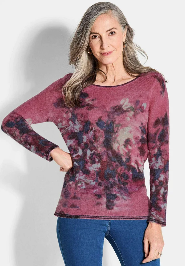 Strickpullover - pink colourful patterned