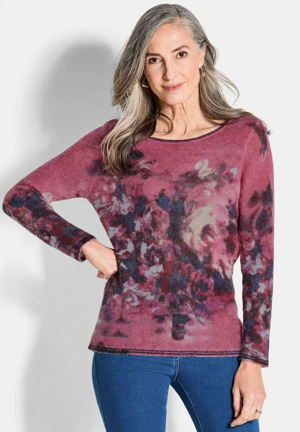 Strickpullover - pink colourful patterned