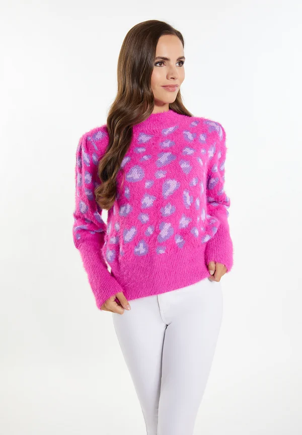 Strickpullover - pink mehrfarbig