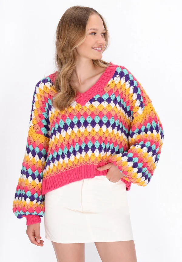 Strickpullover - pink multicolor