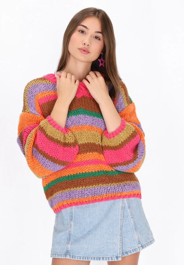Strickpullover - pink multicolor