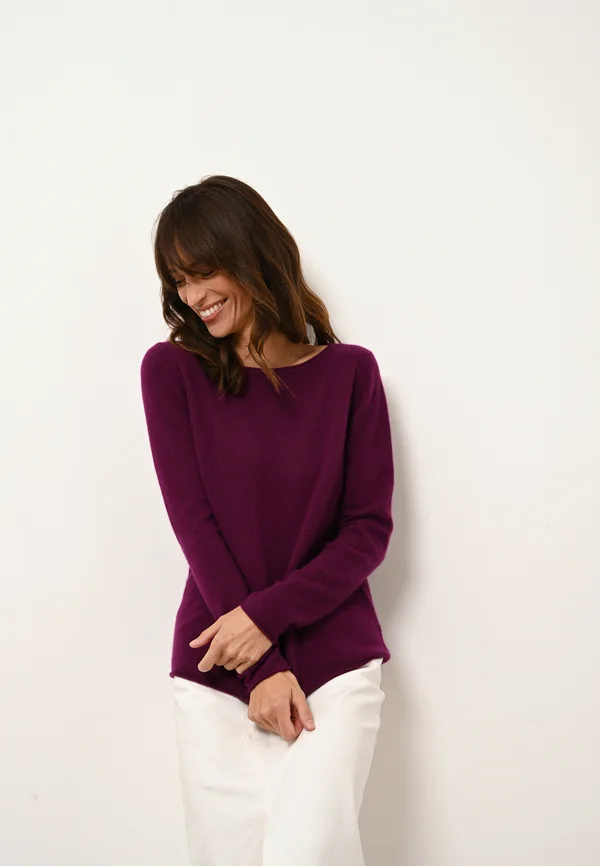 Strickpullover - plum