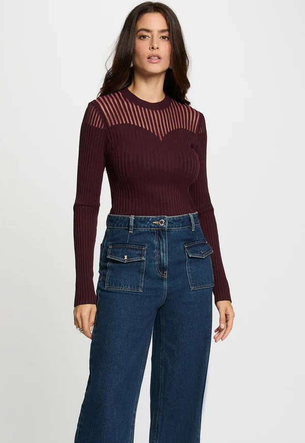 Strickpullover - prune