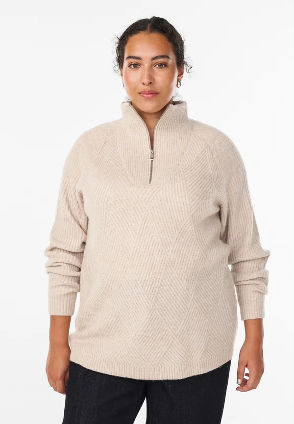 Strickpullover - pumice stone mel