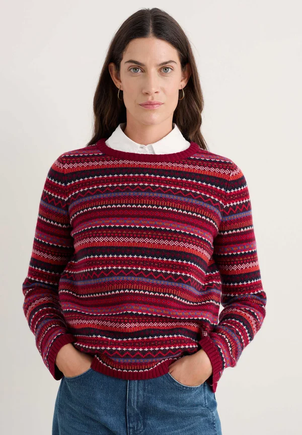 Strickpullover - red - star jasmine carmine nutmeg