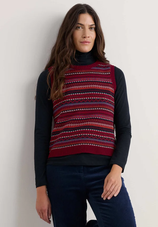 Strickpullover - red - star jasmine carmine nutmeg