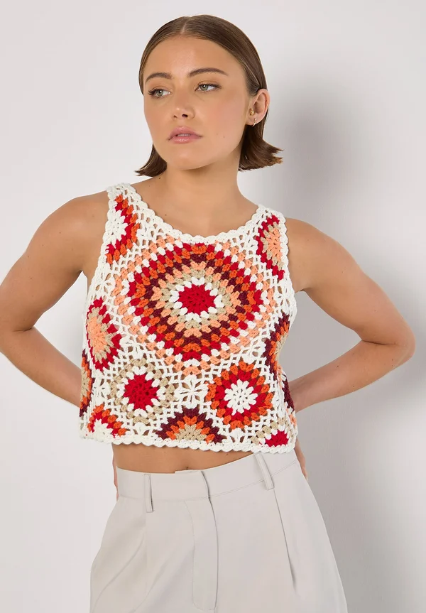 Strickpullover - red