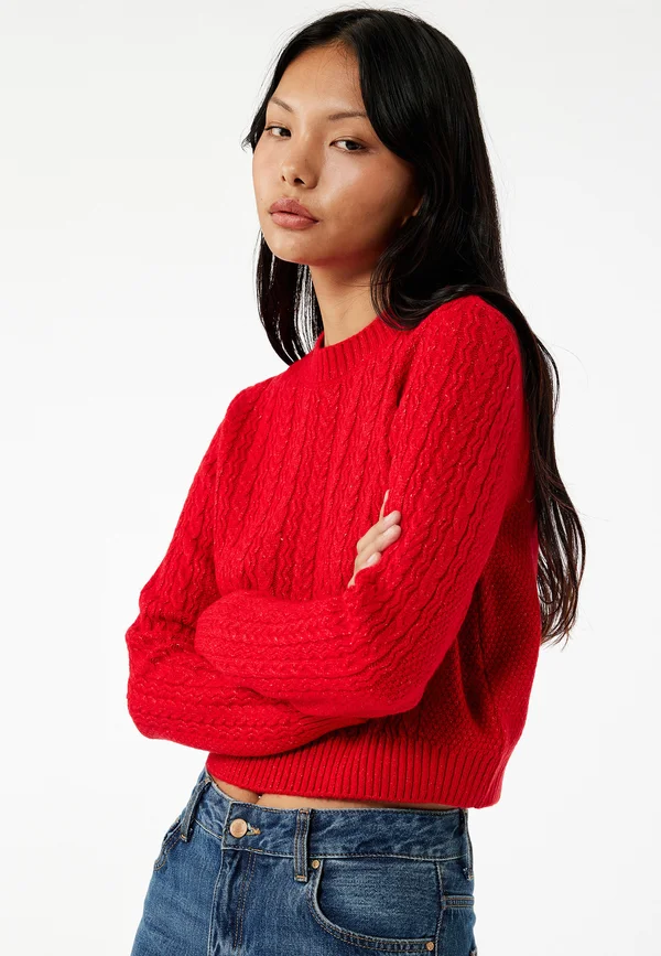 Strickpullover - red