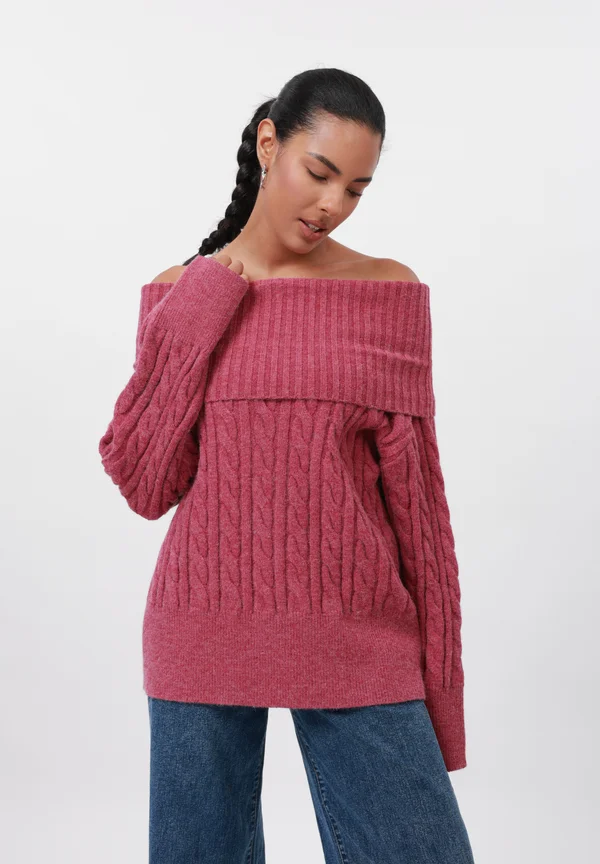 Strickpullover - red