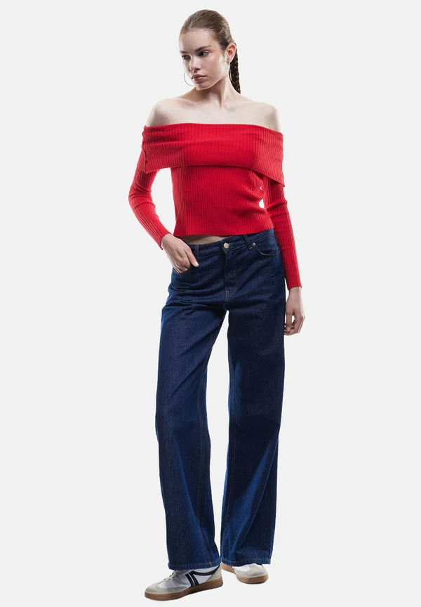 Strickpullover - red