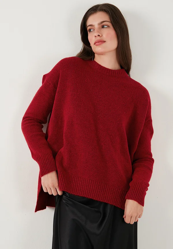 Strickpullover - red