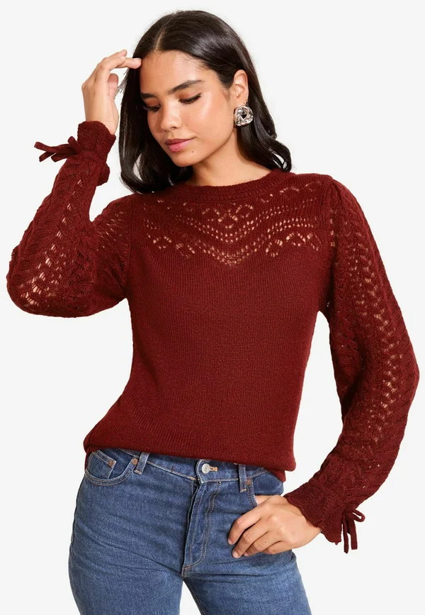 Strickpullover - red