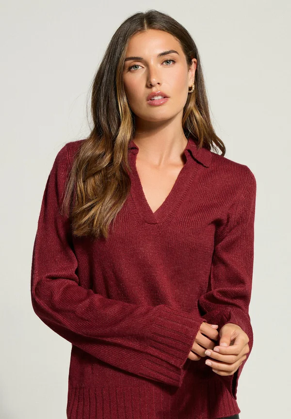 Strickpullover - red