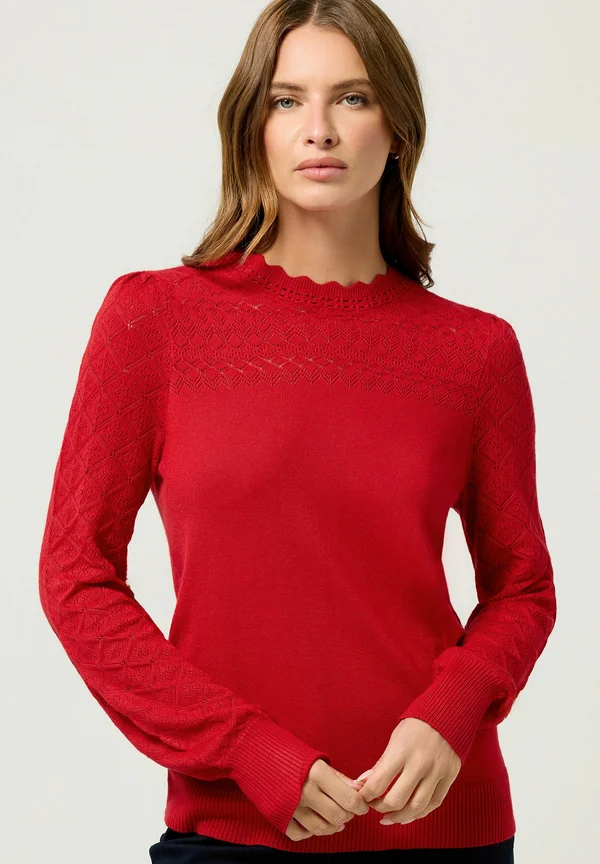 Strickpullover - red