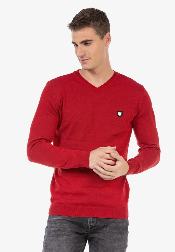 Strickpullover - red