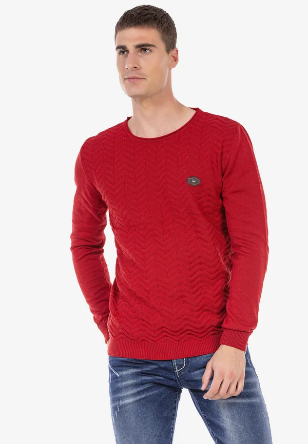Strickpullover - red