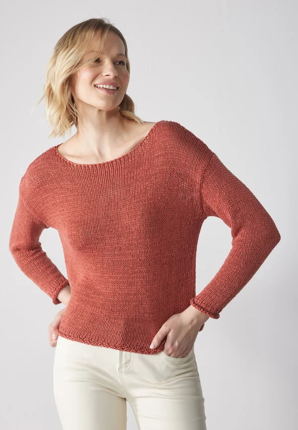 Strickpullover - redwood