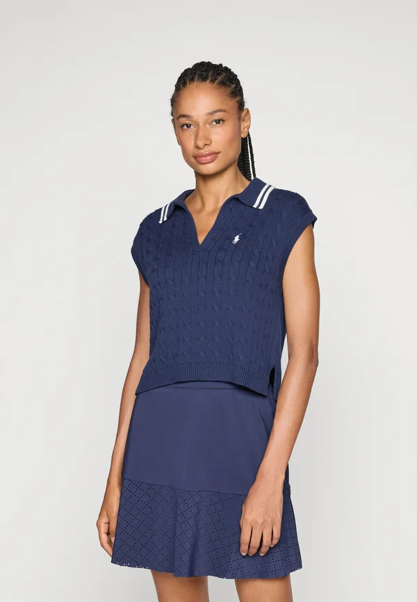 Strickpullover - refined navy/white splash