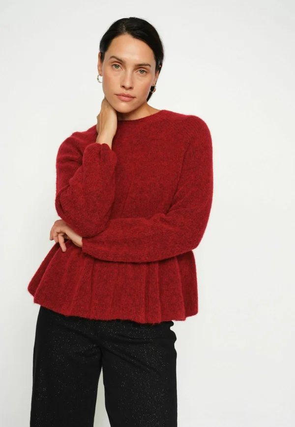 Strickpullover - rhythmic red