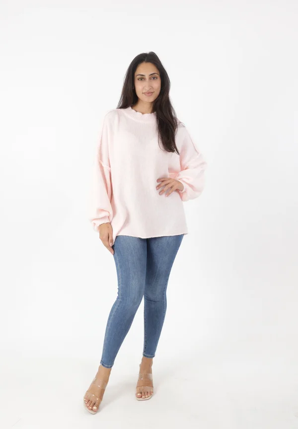 Strickpullover - rosa